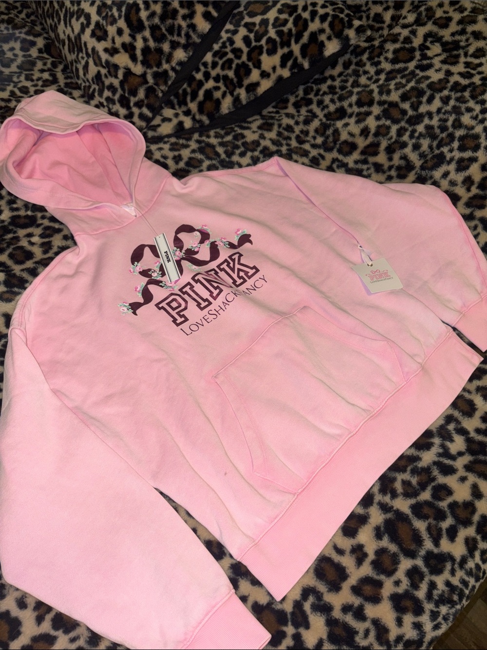 PINK Victoria's Secret women’s ' Light Pink Logo Hoodie